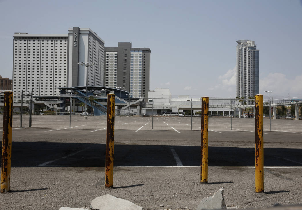 A vacant property next to the SLS Las Vegas at the corner of Sahara Avenue and Paradise Road photographed on Tuesday, July 31, 2018, in Las Vegas. The World Buddhism Association Headquarters acqui ...