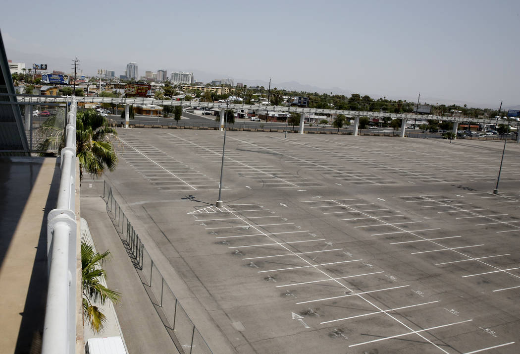 A vacant property next to the SLS Las Vegas at the corner of Sahara Avenue and Paradise Road photographed on Tuesday, July 31, 2018, in Las Vegas. The World Buddhism Association Headquarters acqui ...