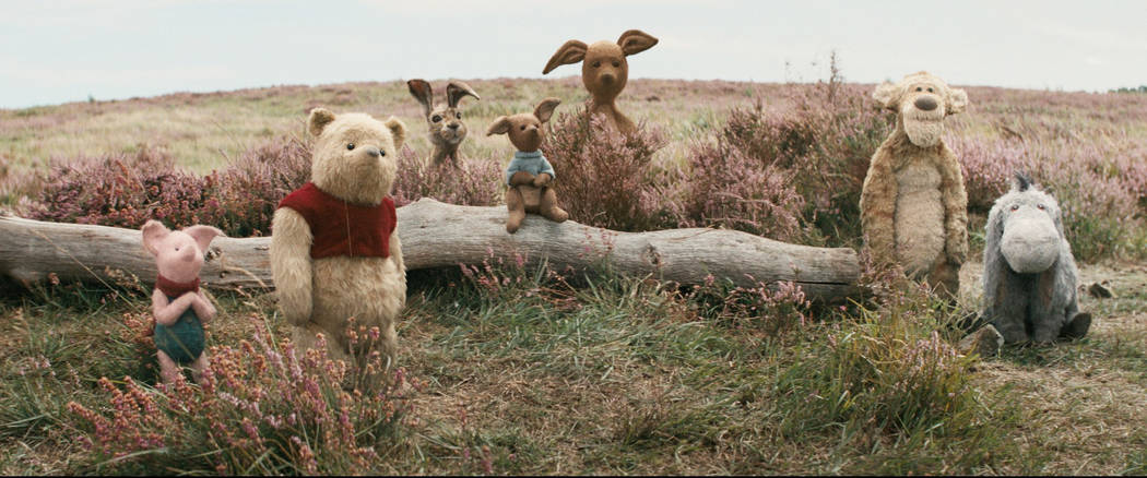 Piglet, Pooh, Rabbit, Roo, Kanga, Tigger and Eeyore in Disney’s live-action adventure "Christopher Robin." Disney