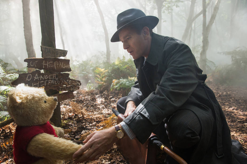 Christopher Robin (Ewan McGregor) with his long time friend Winnie the Pooh in Disney’s live-action adventure "Christopher Robin." Disney