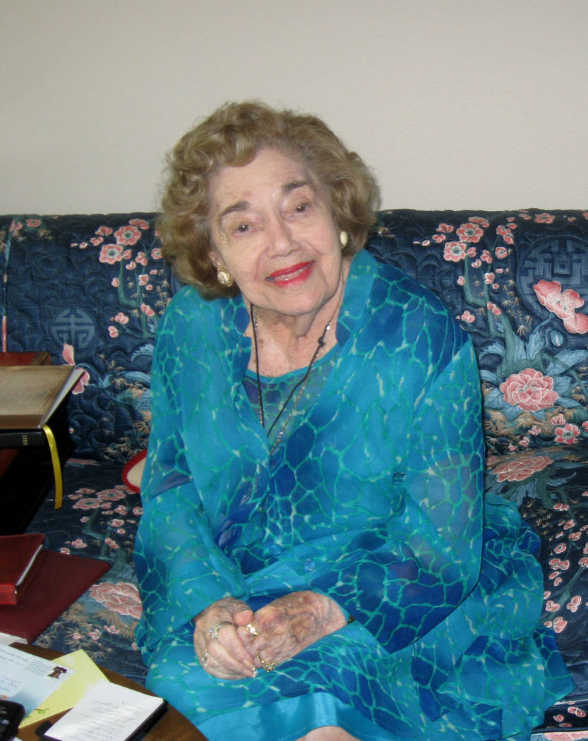 Edythe Katz smiles as she takes part in an interview in 2011 in Las Vegas. (Las Vegas Review-Journal File Photo)