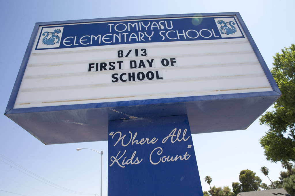Tomiyasu Elementary School in Las Vegas on Monday, Aug. 6, 2018. Richard Brian Las Vegas Review-Journal @vegasphotograph