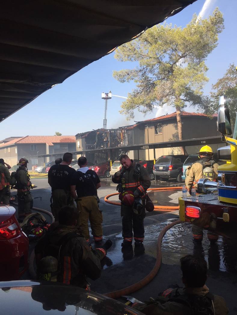 Woman’s body found after fire at central Las Vegas