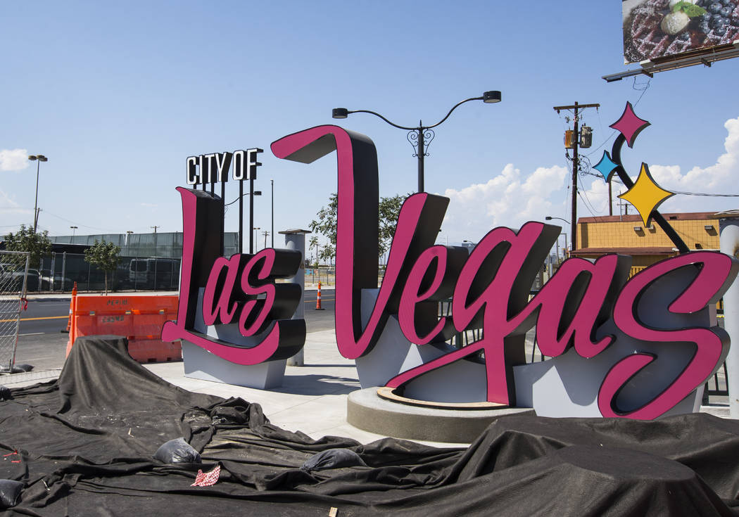 New downtown Las Vegas sign set to light up entry into city, Downtown, Local