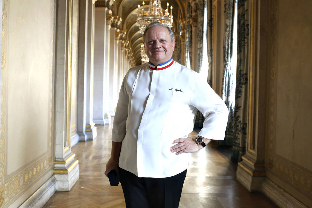 Famous chef Joel Robuchon during the Grand Vermeil award ceremony, rewarding the best chefs of Paris in January fo 2016. (Sipa via AP Images)