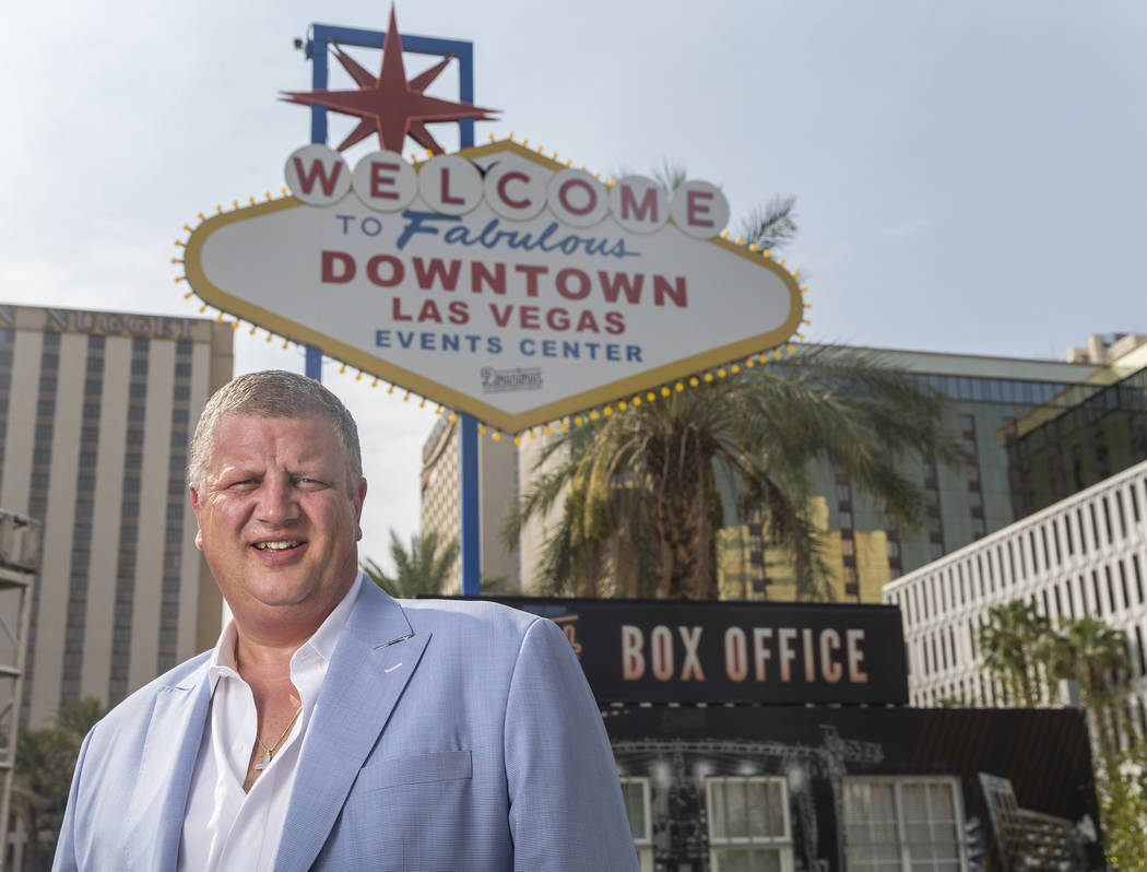 D Las Vegas CEO Derek Stevens at the Downtown Las Vegas Events Center on Thursday, Aug., 9, 2018, in Las Vegas. Benjamin Hager Las Vegas Review-Journal @benjaminhphoto