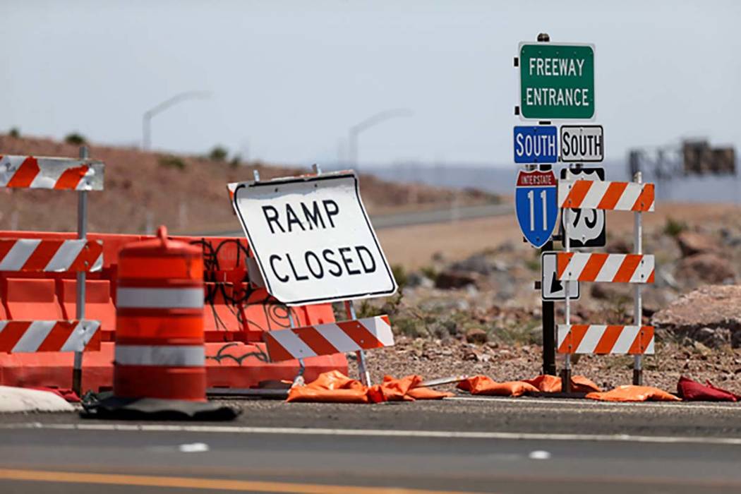 An onramp to Interstate 11 from U.S. Highway 95 in Boulder City Wednesday, Aug. 1, 2018. K.M. Cannon Las Vegas Review-Journal @KMCannonPhoto