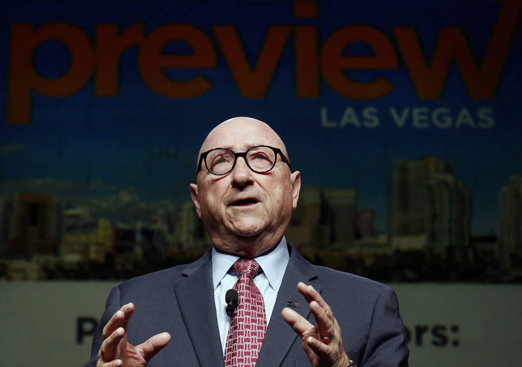 Rossi Ralenkotter, Las Vegas Convention and Visitors Authority president and CEO, speaks during Preview Las Vegas, the Las Vegas Metropolitan Chamber of Commerce's largest annual networking event, ...