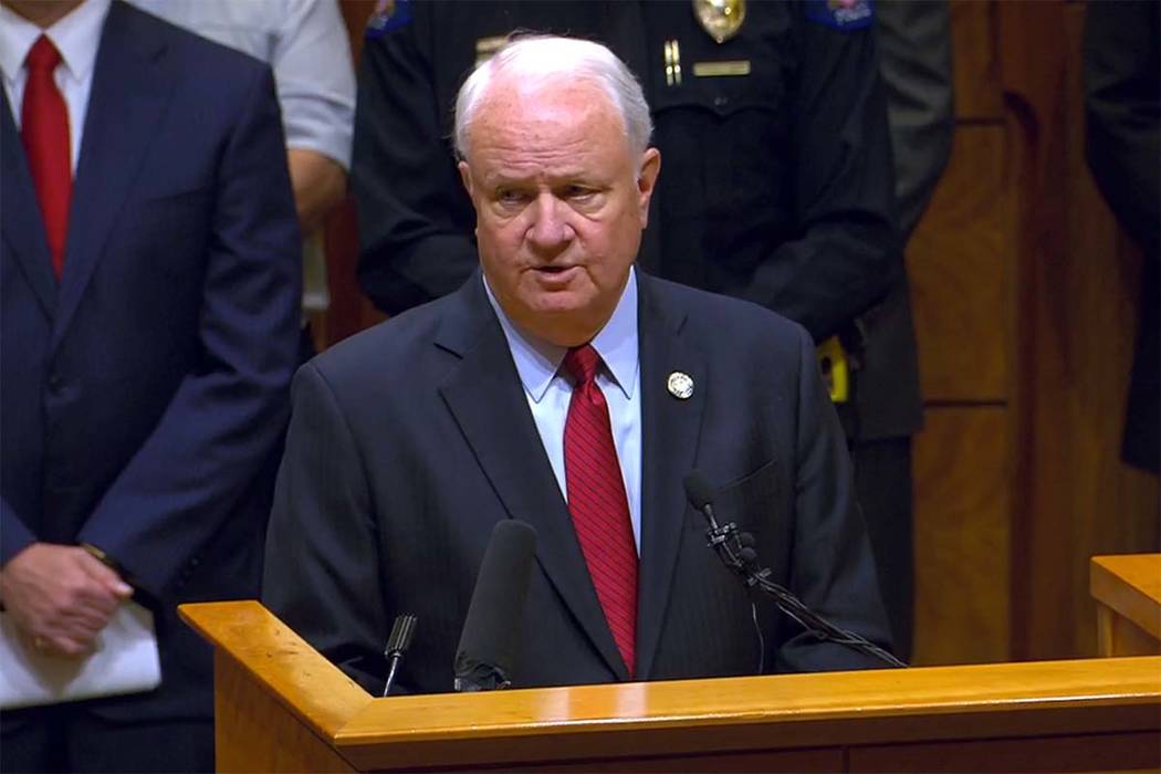 Peter Weir, the district attorney in Jefferson County, Colorado, addresses the public about Nevada inmate Alex Christopher Ewing, whose DNA evidence links him to four Colorado killing in the 1980s ...