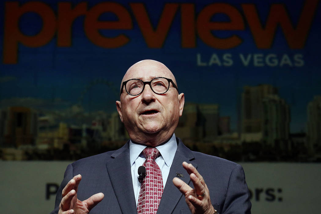 Rossi Ralenkotter, Las Vegas Convention and Visitors Authority president and CEO, speaks during Preview Las Vegas, the Las Vegas Metropolitan Chamber of Commerce's largest annual networking event, ...
