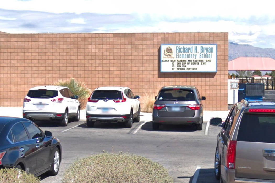 An adult male approached three Richard Bryan Elementary School students Tuesday morning and attempted to lure them into his car, the school reported. (Google Street View)