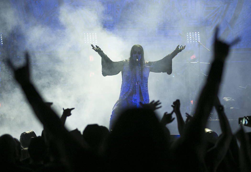 Dimmu Borgir frontman Shagrath performs on day three of Psycho Las Vegas at the Hard Rock Hotel in Las Vegas on Monday, Aug. 20, 2018. Richard Brian Las Vegas Review-Journal @vegasphotograph