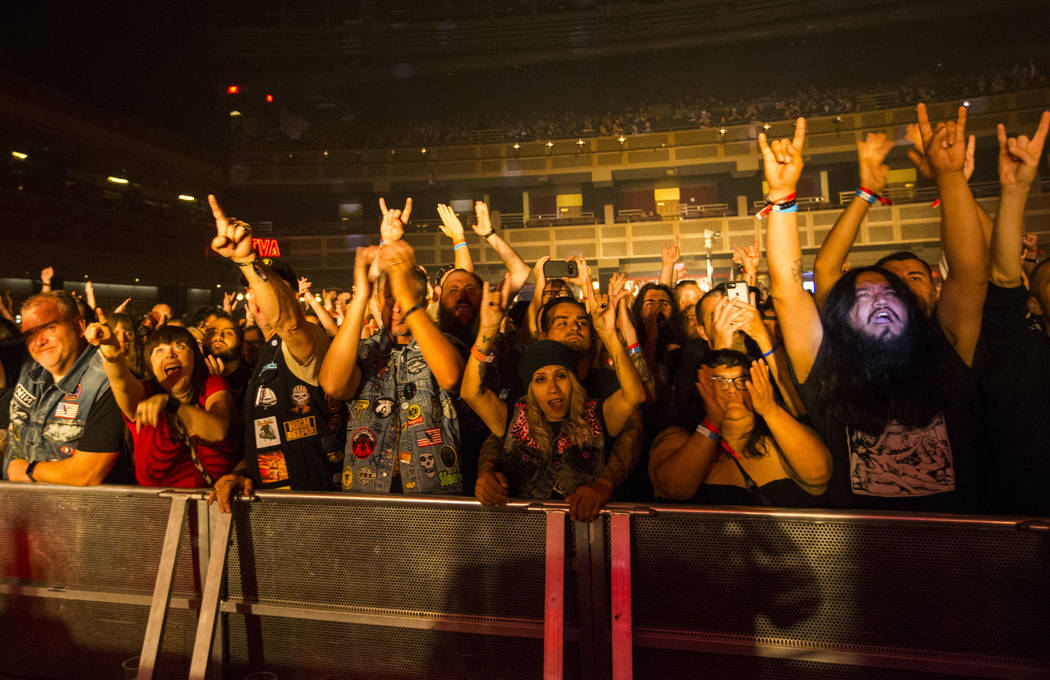 Fans cheer as Monolord performs at The Joint during Psycho Las Vegas at the Hard Rock Hotel in Las Vegas on Saturday, Aug. 18, 2018. Chase Stevens Las Vegas Review-Journal @csstevensphoto