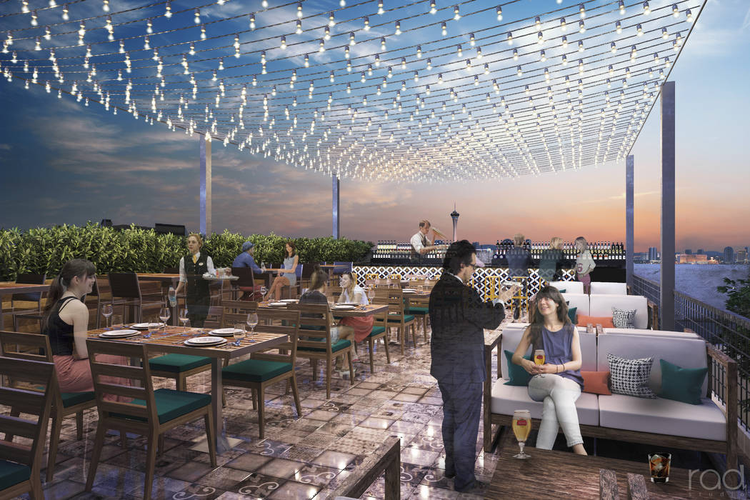 A rendering of the 22,000-square-foot Treehouse Las Vegas project to be located near the intersection of Main Street and Charleston Boulevard, the project will feature a 300-seat restaurant, indoo ...