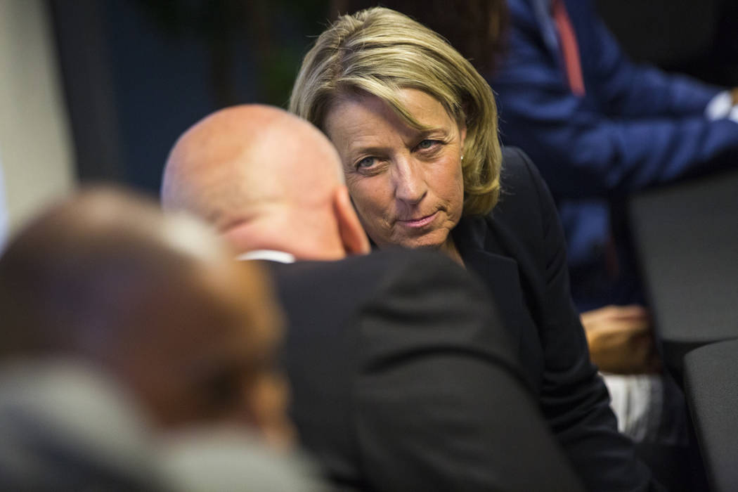 Nevada Secretary of State Barbara Cegavske attends a roundtable discussion at Hope for Prisoners in Las Vegas on Wednesday, Aug. 22, 2018. Chase Stevens Las Vegas Review-Journal @csstevensphoto