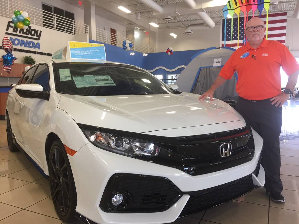Civic hatchback attracts attention at Findlay Honda Centennial Dealer