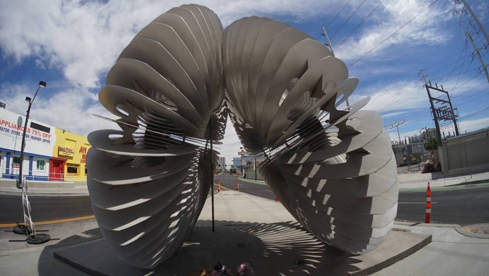 New public art sculpture installed in Las Vegas Arts District Las