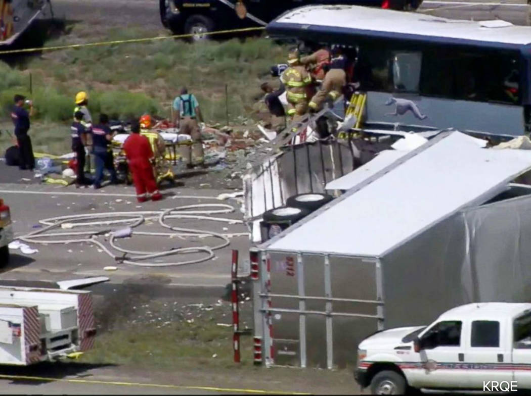 2 people suing trucking company involved in New Mexico crash | Las