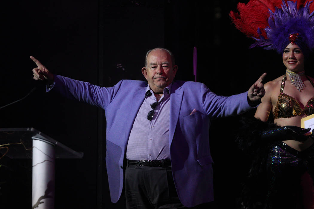 Robin Leach presents an award during the 2016 Best of Las Vegas Awards at The Venetian on Saturday, Nov. 5, 2016, in Las Vegas. (Erik Verduzco/Las Vegas Review-Journal)