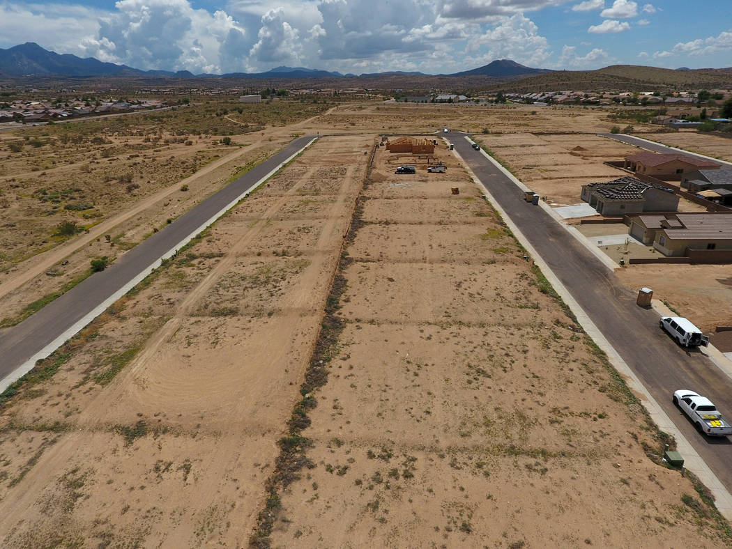 Vacant lots between Indigo Street and Wildflower Street await further development in a subdivision off Hualapai Mountain Road in Kingman, Ariz. on Friday, August 17, 2018. Michael Quine Las Vegas ...
