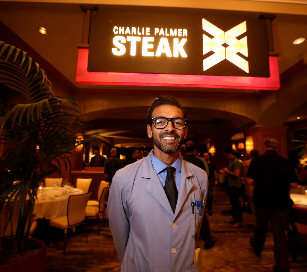Captain server Yash Gokul at Charlie Palmer Steak at the Four Seasons in Las Vegas Tuesday, Aug. 28, 2018. K.M. Cannon Las Vegas Review-Journal @KMCannonPhoto