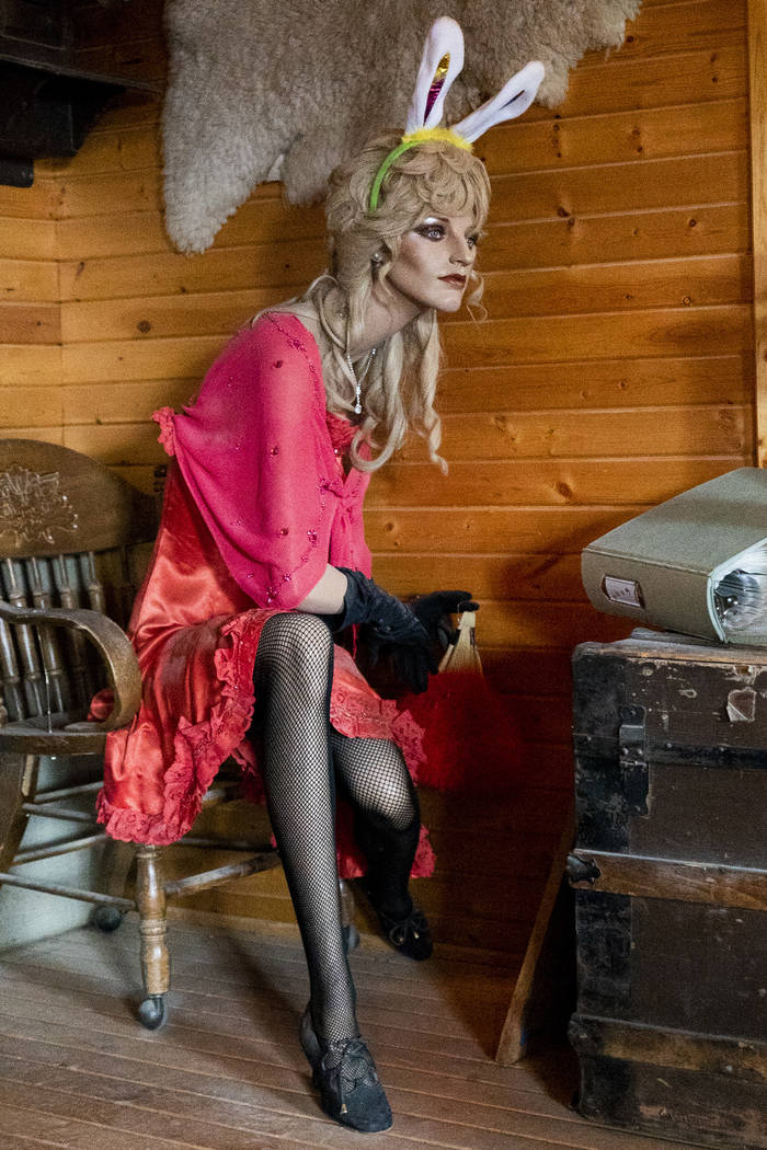 A mannequin photographed in Walt Kremin's saloon at Gold Point, Tuesday, Sept. 4, 2018. After a decades long property dispute, the Bureau of Land Management has announced plans to transfer ownersh ...