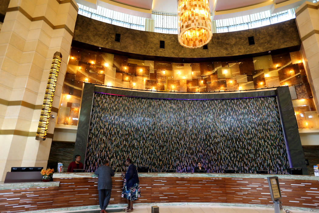 The Fox Tower hotel lobby at Foxwoods Resort Casino in Mashantucket, Conn. Saturday, Aug. 25, 2018. K.M. Cannon Las Vegas Review-Journal @KMCannonPhoto