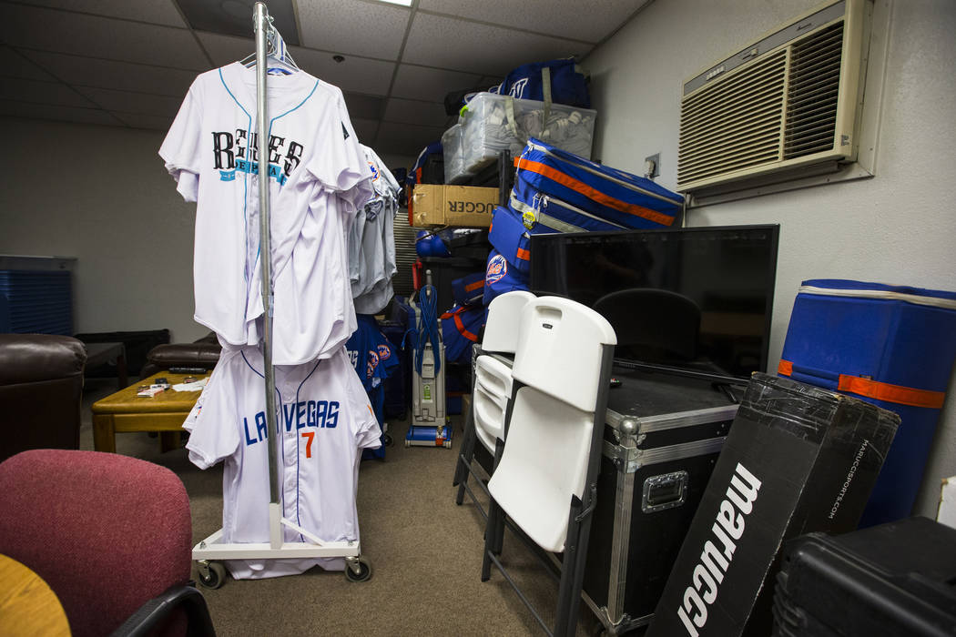 Storage in the lounge area at the Las Vegas 51s clubhouse at Cashman Field ahead of the team's move to Summerlin in Las Vegas on Wednesday, Aug. 29, 2018. Chase Stevens Las Vegas Review-Journal @c ...