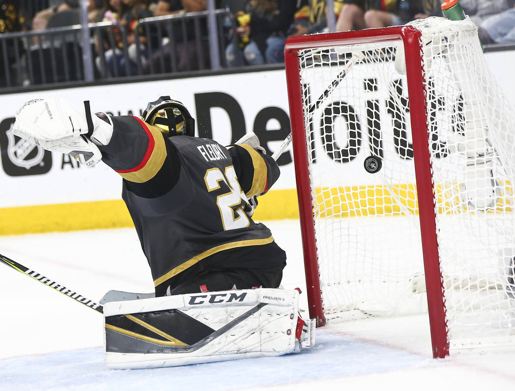 Golden Knights' Fleury adjusting to new goaltender equipment regulations -  Las Vegas Sun News