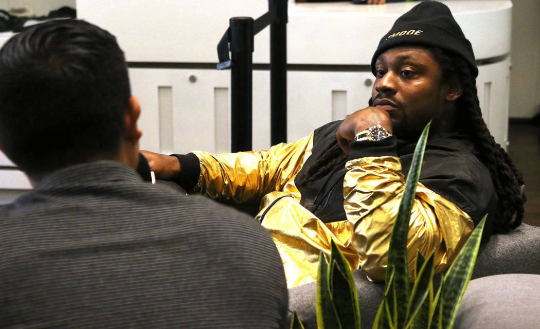 Raiders' Marshawn Lynch opens Las Vegas 'Beast Mode' store with family