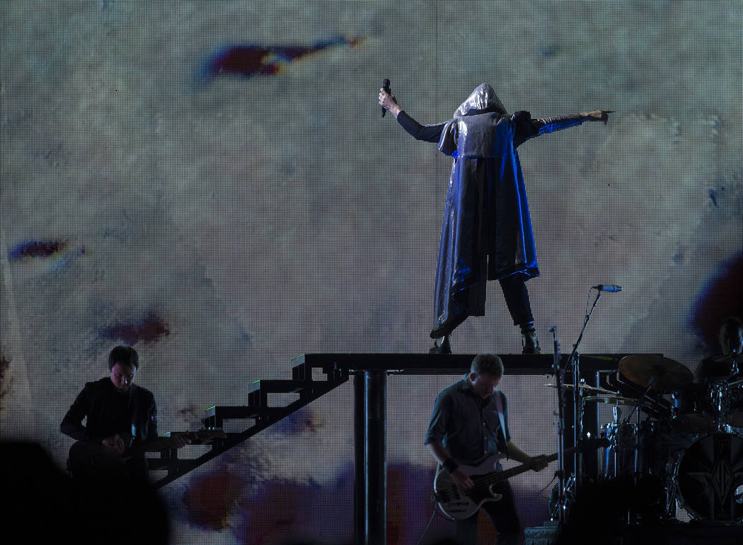 The Smashing Pumpkins perform as part of their Shiny And Oh So Bright Tour at the T-Mobile Arena in Las Vegas, Sunday, Sept. 2, 2018. Rachel Aston Las Vegas Review-Journal @rookie__rae
