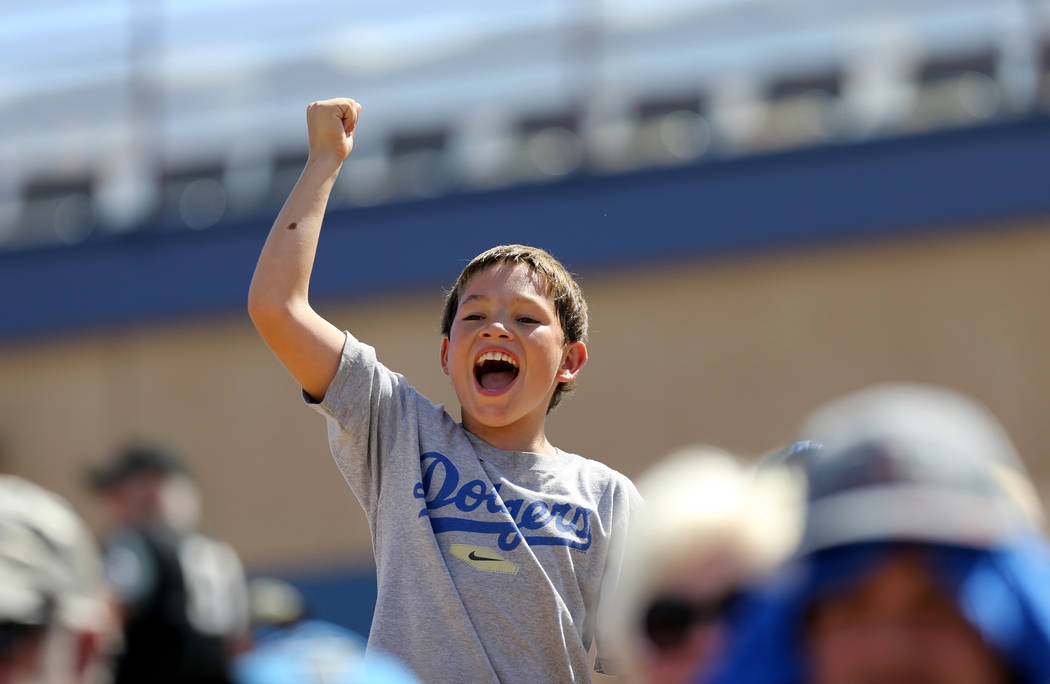 Shawn Adams, 11, during the Las Vegas 51s final game ever at Cashman Field in Las Vegas Monday, Sept. 3, 2018. The team will move to a new stadium in Summerlin next season. K.M. Cannon Las Vegas R ...