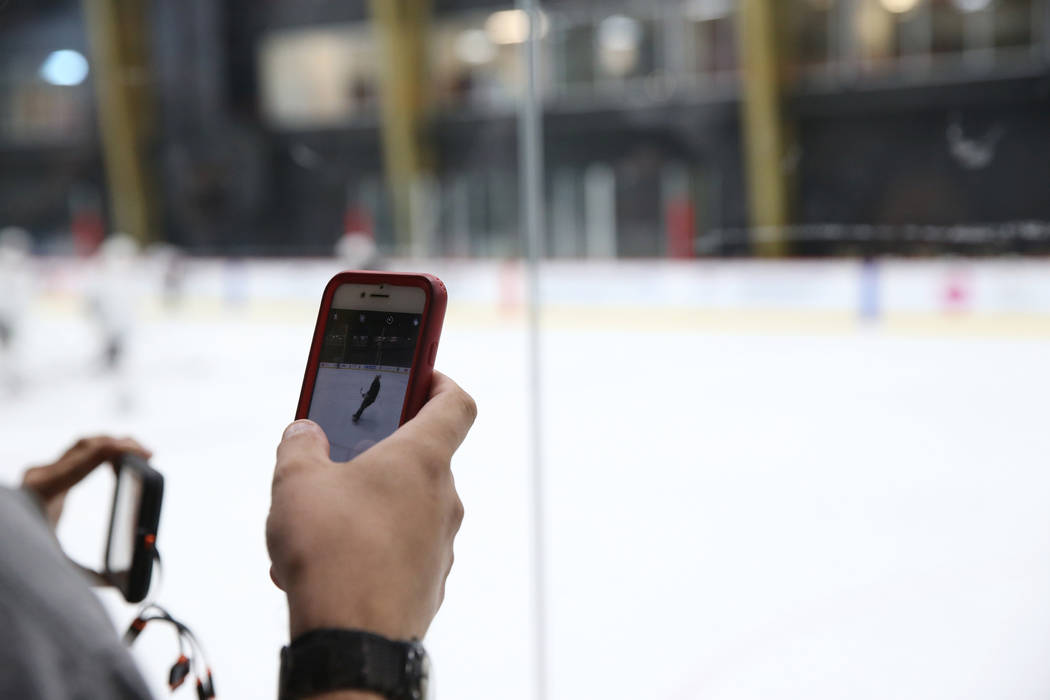 Fans watch the Vegas Golden Knights during a team practice at City National Arena in Las Vegas, Tuesday, Sept. 4, 2018. Erik Verduzco Las Vegas Review-Journal @Erik_Verduzco