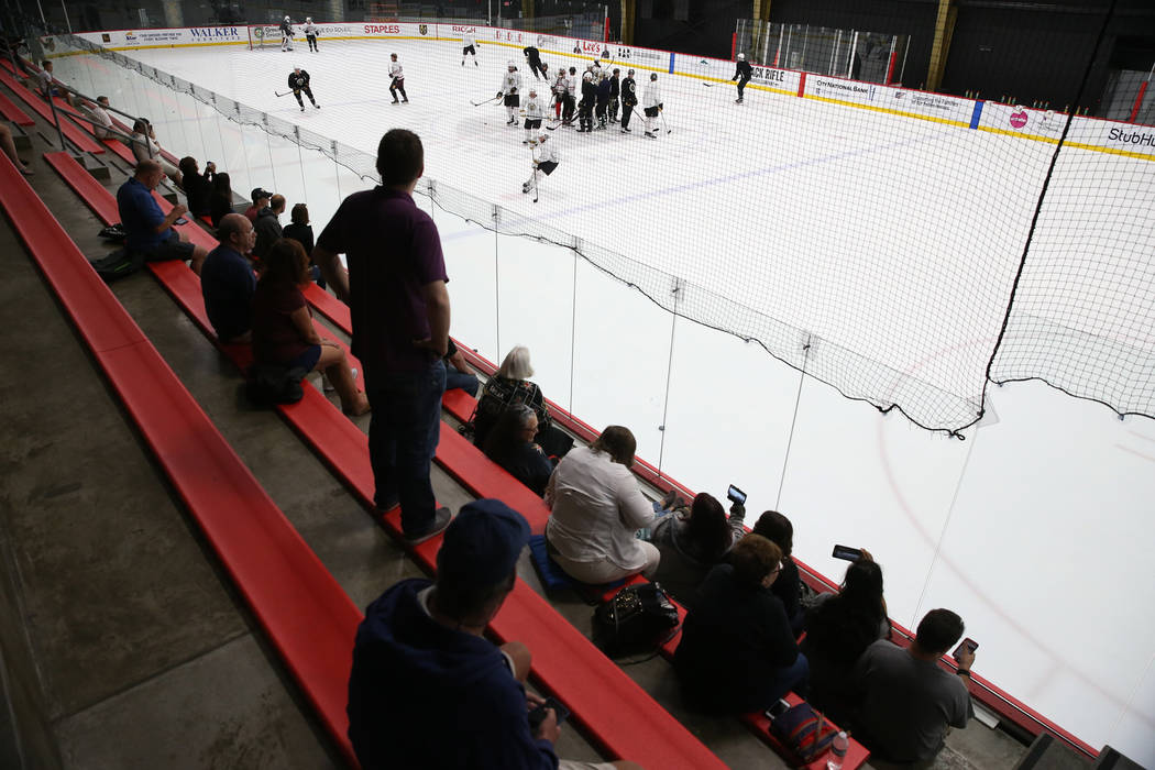 The Vegas Golden Knights practice at City National Arena in Las Vegas, Tuesday, Sept. 4, 2018. Erik Verduzco Las Vegas Review-Journal @Erik_Verduzco