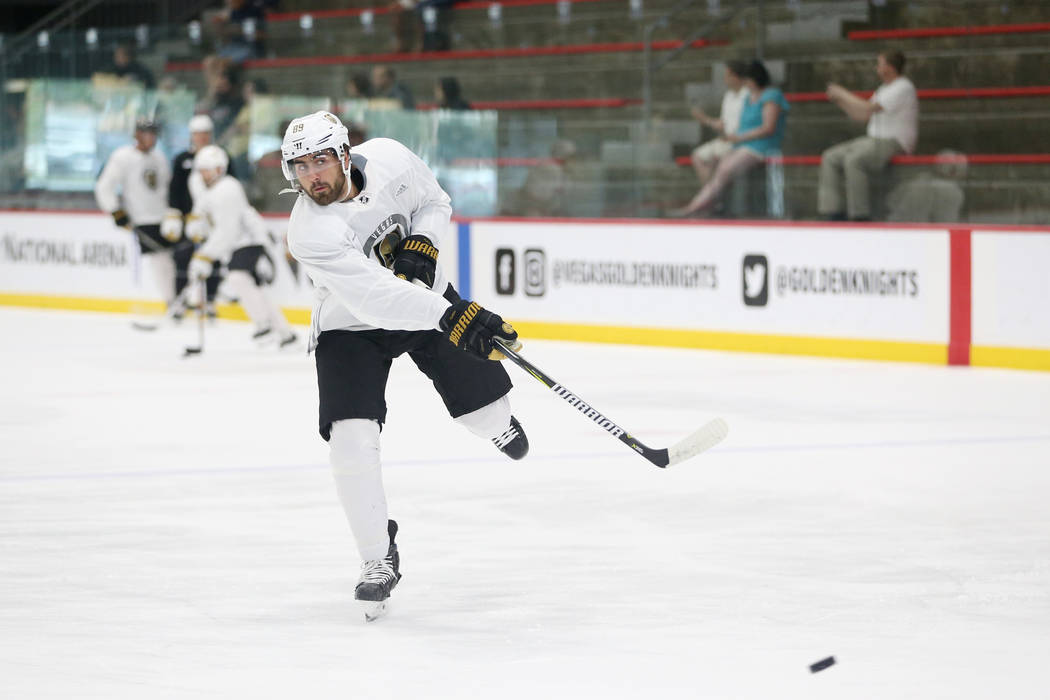 Vegas Golden Knights right wing Alex Tuch (89) during a team practice at City National Arena in Las Vegas, Tuesday, Sept. 4, 2018. Erik Verduzco Las Vegas Review-Journal @Erik_Verduzco