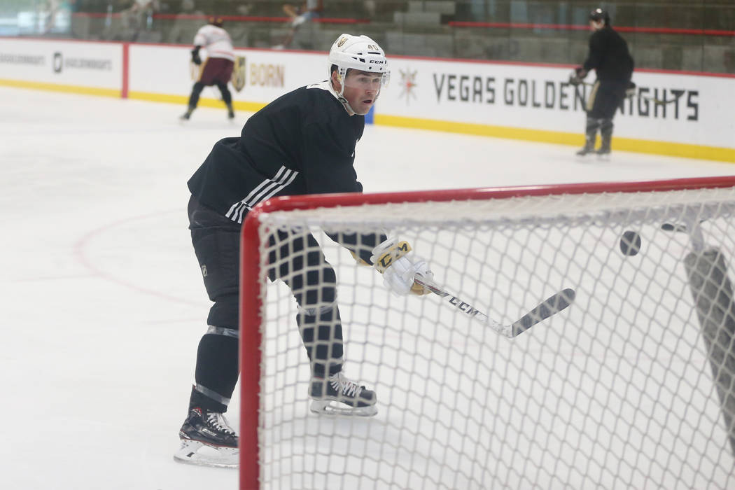 Vegas Golden Knights center Ryan Carpenter (40) during a team practice at City National Arena in Las Vegas, Tuesday, Sept. 4, 2018. Erik Verduzco Las Vegas Review-Journal @Erik_Verduzco