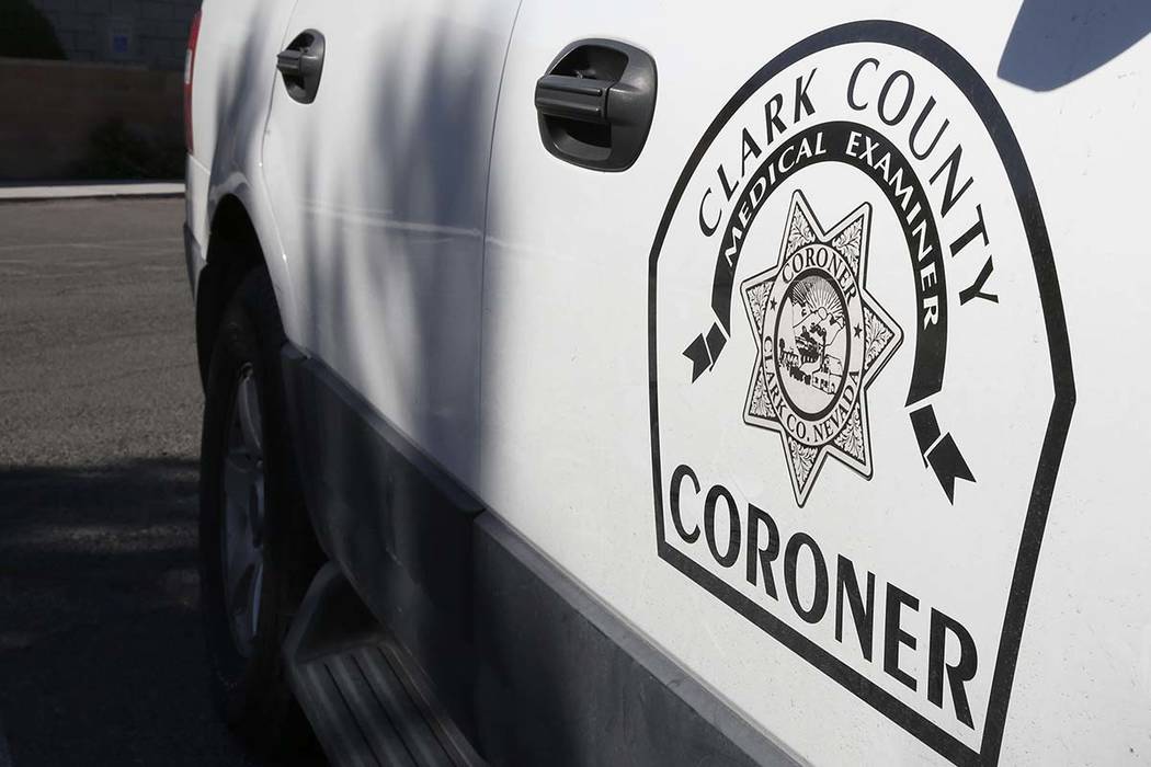 A Clark County Coroner and Medical Examiner vehicle parked at headquarters at 1704 Pinto Lane in Las Vegas on Thursday, Sept. 28, 2017. Bizuayehu Tesfaye Las Vegas Review-Journal @bizutesfaye