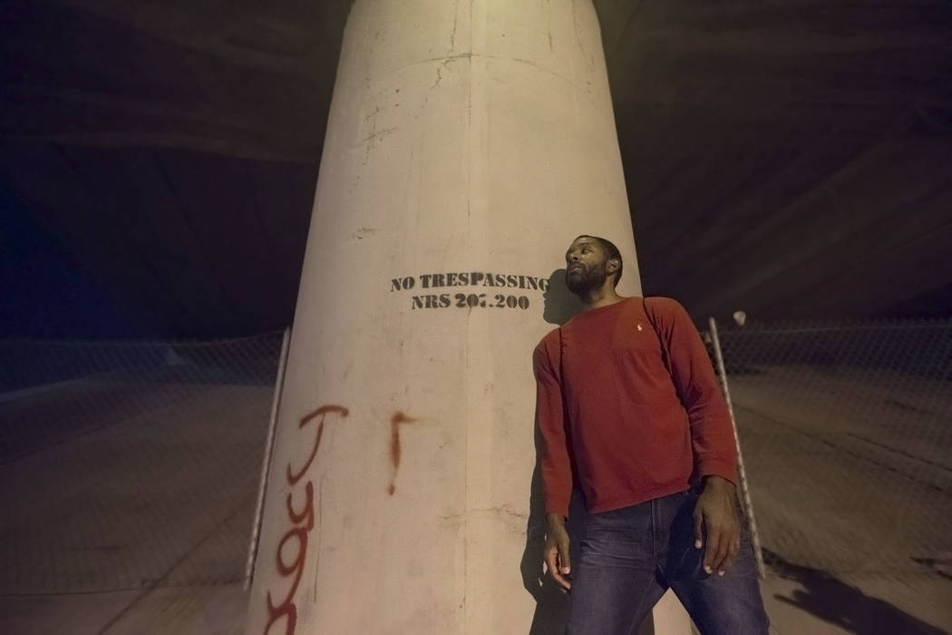 Licensed mental health therapist Sheldon Jacobs spent 48 hours posing as a homeless man to explore issues related to homelessness. Photo taken on Friday, Aug. 31, 2018, on North City Parkway near ...