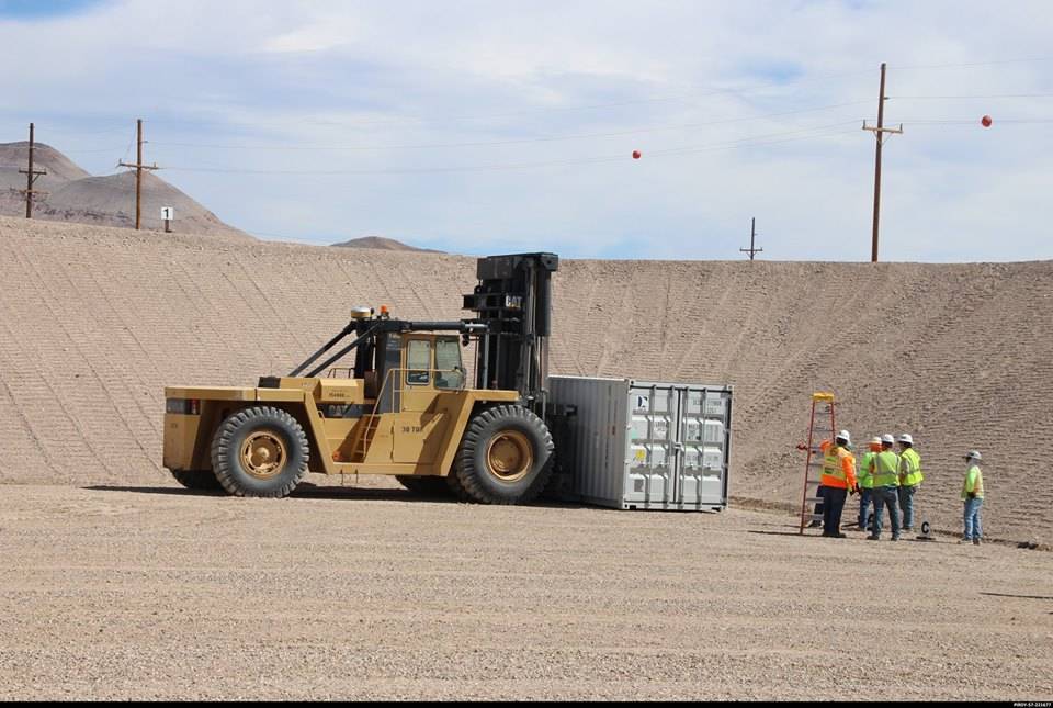 A mixed low-level disposal cell at the Nevada National Security Site. (Special to the Pahrump Valley Times/U.S. Department of Energy)