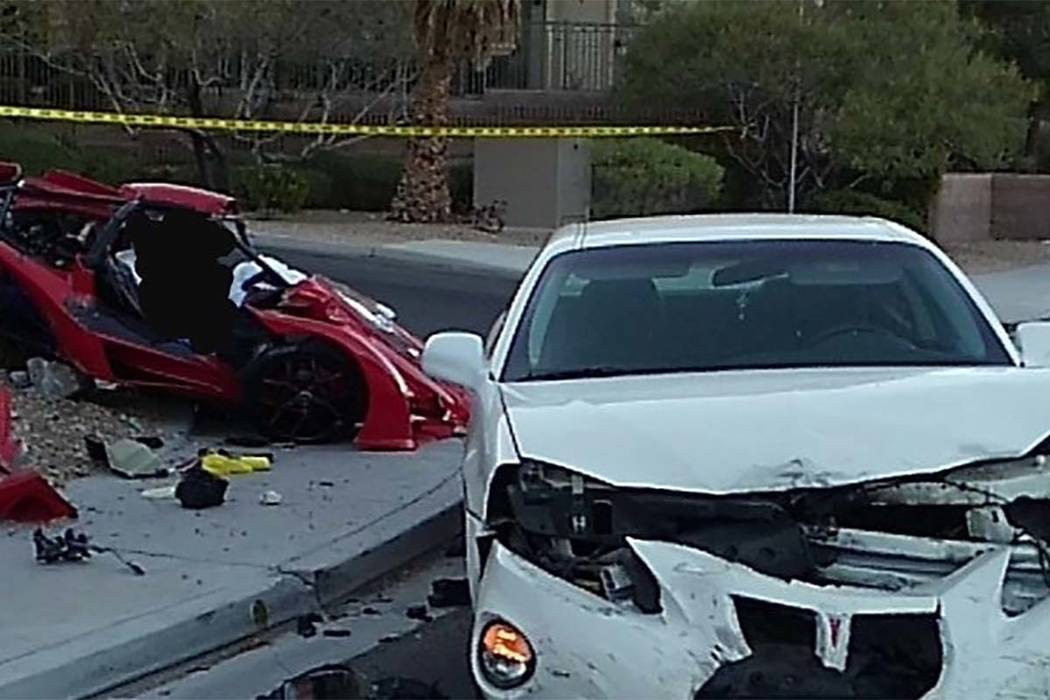 A 31-year-old driver of a three-wheeled vehicle was killed Sunday in a crash on Grand Canyon Drive north of Gilcrease Avenue. (LVMPD)