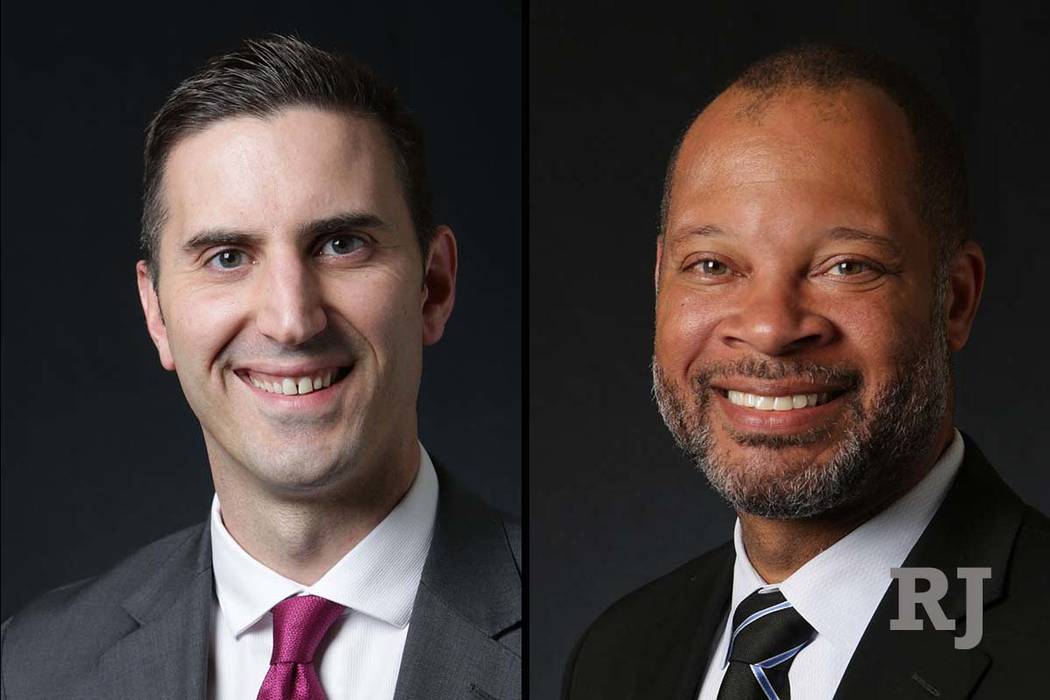 Nevada attorney general candidates Wes Duncan, Republican, left, and Aaron Ford, Democrat (Las Vegas Review-Journal)