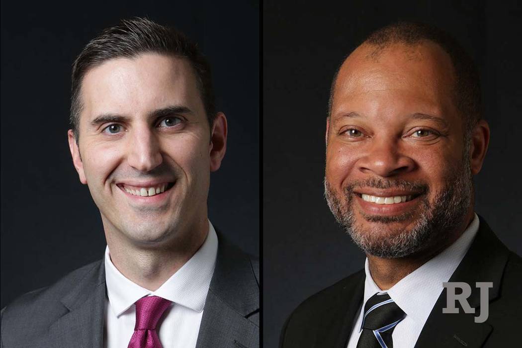 Nevada attorney general candidates Wes Duncan, Republican, left, and Aaron Ford, Democrat (Las Vegas Review-Journal)