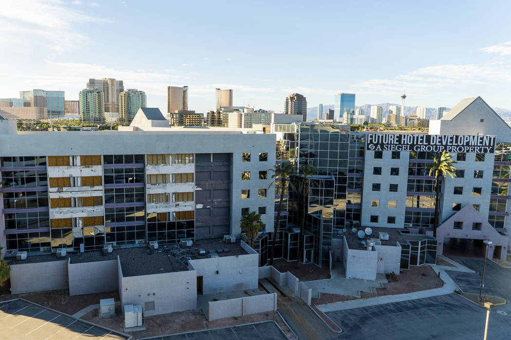 The closed Atrium Suites Hotel property photographed in Las Vegas, Thursday, Sept. 13, 2018. The hotel closed for renovations about a decade ago, but work stopped when the economy crashed. (Marcus ...
