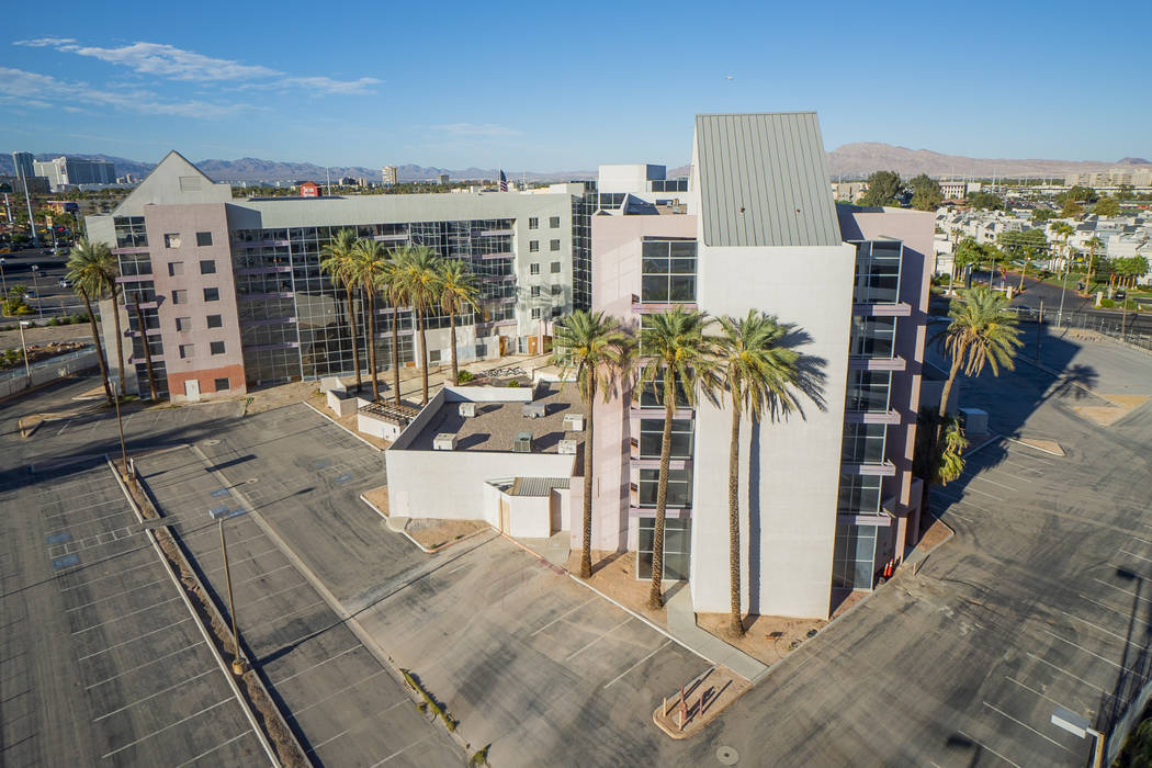 The closed Atrium Suites Hotel property photographed in Las Vegas, Thursday, Sept. 13, 2018. The hotel closed for renovations about a decade ago, but work stopped when the economy crashed. (Marcus ...