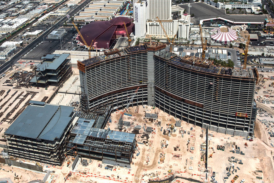 Construction continues on Resorts World Las Vegas on Wednesday, Aug. 22, 2018, in Las Vegas. Benjamin Hager Las Vegas Review-Journal @benjaminhphoto
