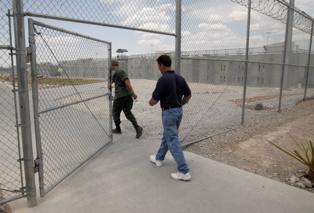 Rick Tabish heads back to his cell in July 2003 at High Desert State Prison near Indian Springs. (File Photo)