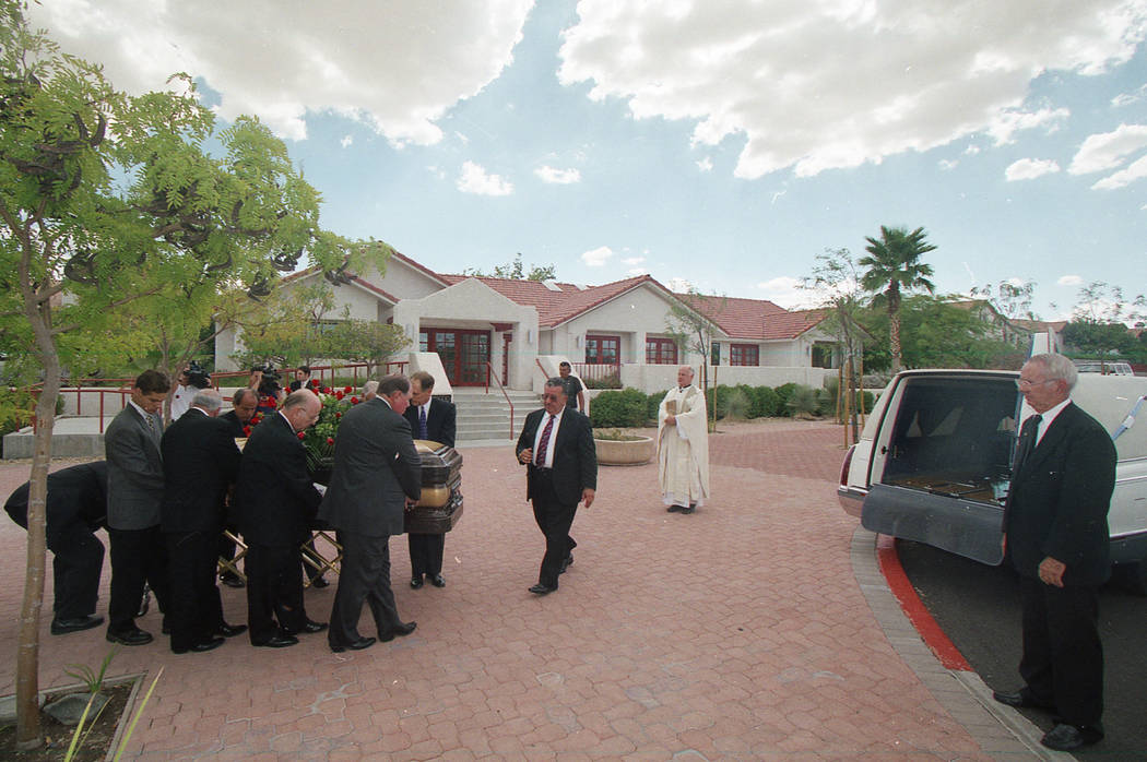 Funeral for Ted Binion in September 1998 at Christ the King Catholic Community in Las Vegas. (File Photo)