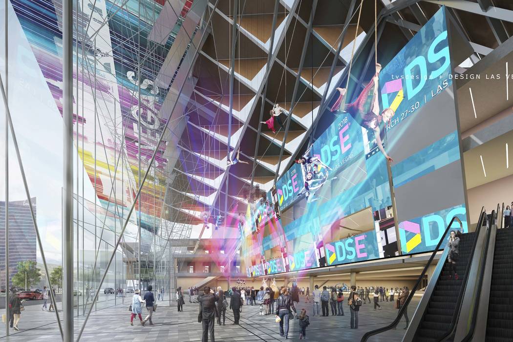 A conceptual rendering of the Las Vegas Convention Center District Phase Two Expansion (TVS Design/Design Las Vegas)
