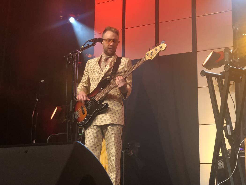 Ben McKee of Imagine Dragons is shown at the Tyler Robinson Foundation Rise Up Gala at Caesars Palace on Friday, Sept. 14 2018. (John Katsilometes/Las Vegas Review-Journal) @JohnnyKats