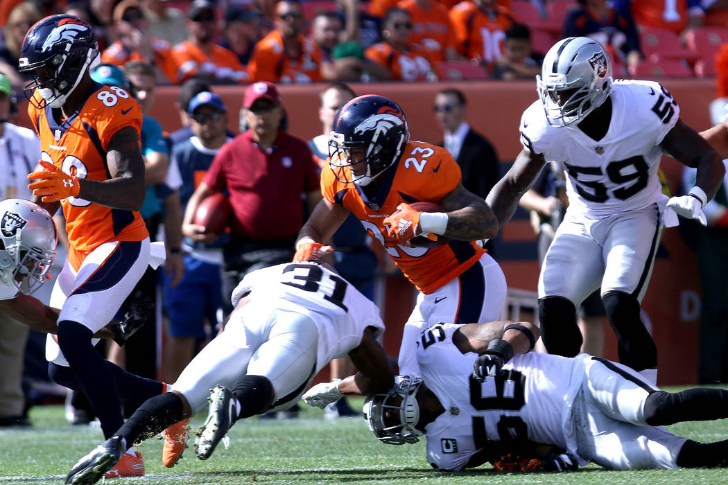 Broncos rally past Raiders 20-19 on McManus winner